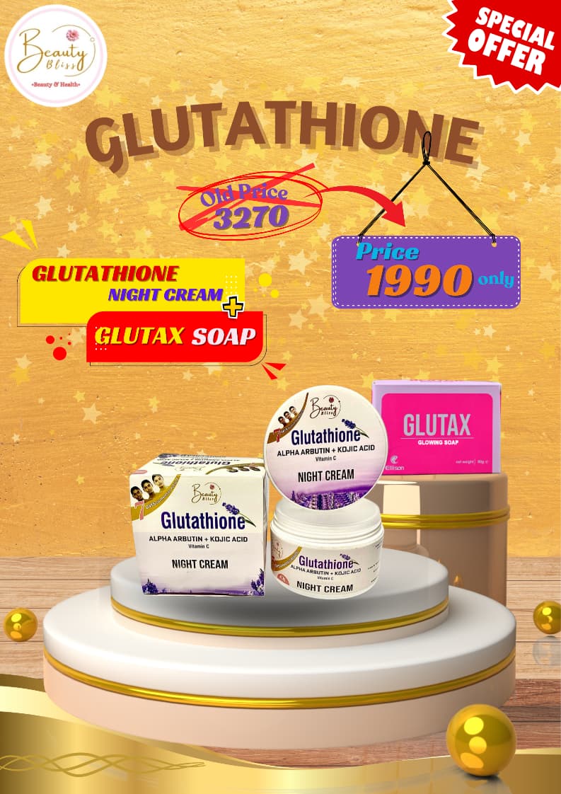 Glutathione Night Cream & Glutax Soap Deal